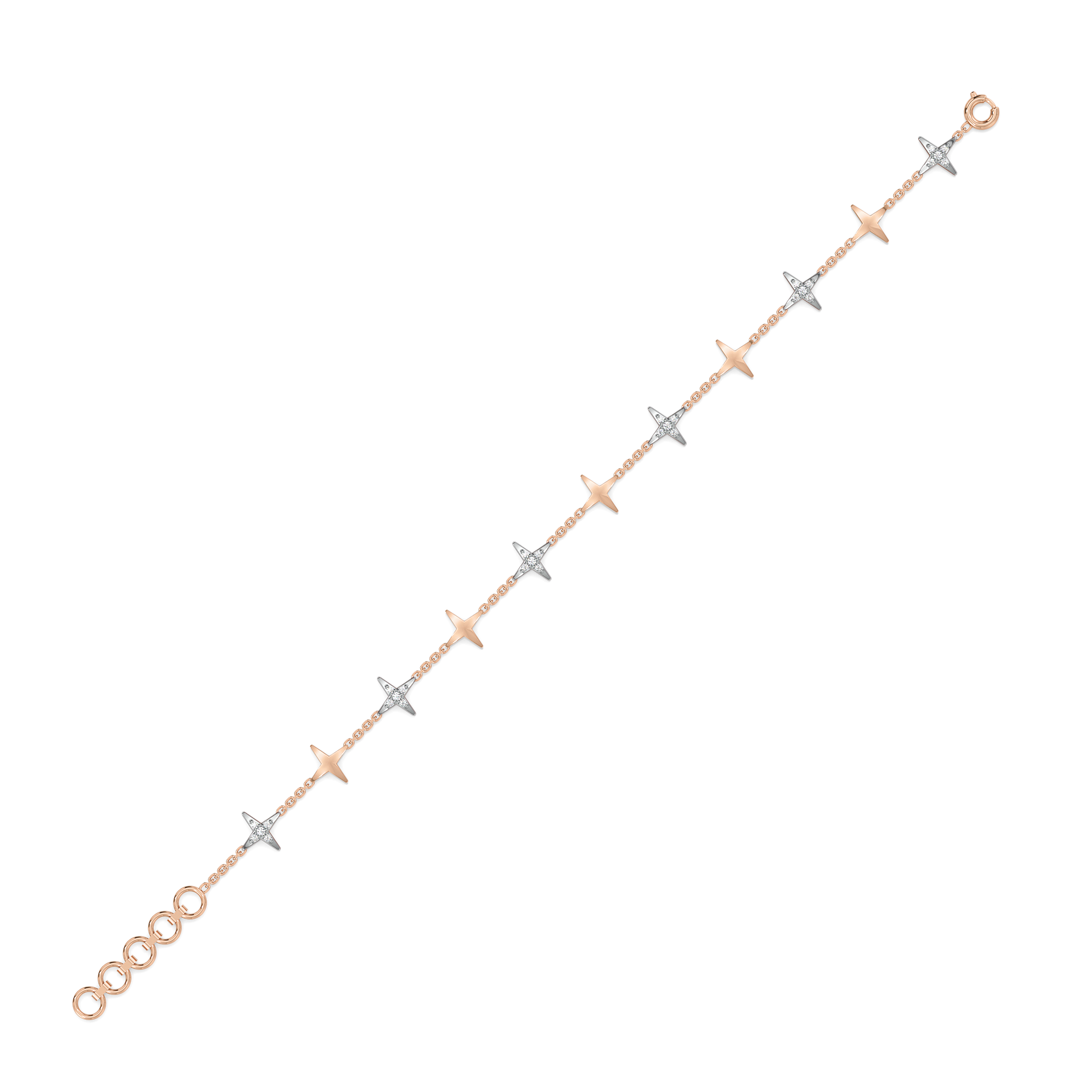 Starlight Station Bracelet - 18kt Rose Gold Vermeil Lab Grown Diamond 5