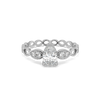 Sway in Pear Pure Gold Lab Diamond Solitaire Ring - Front view