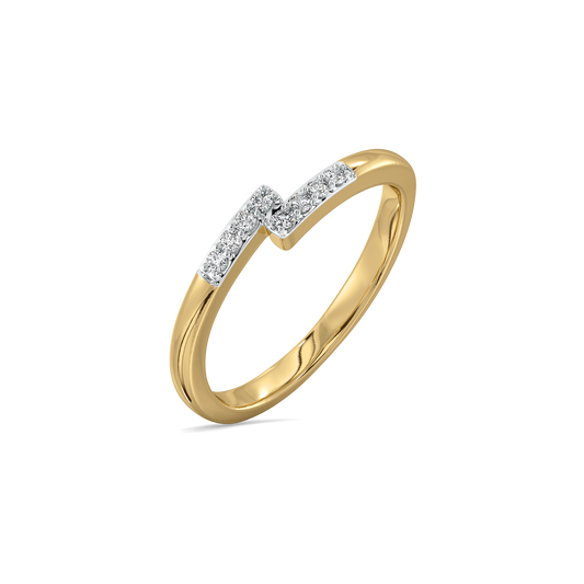 Timeless Gleam Fashion Ring- 18kt Gold Vermeil Lab Grown Diamond Ring