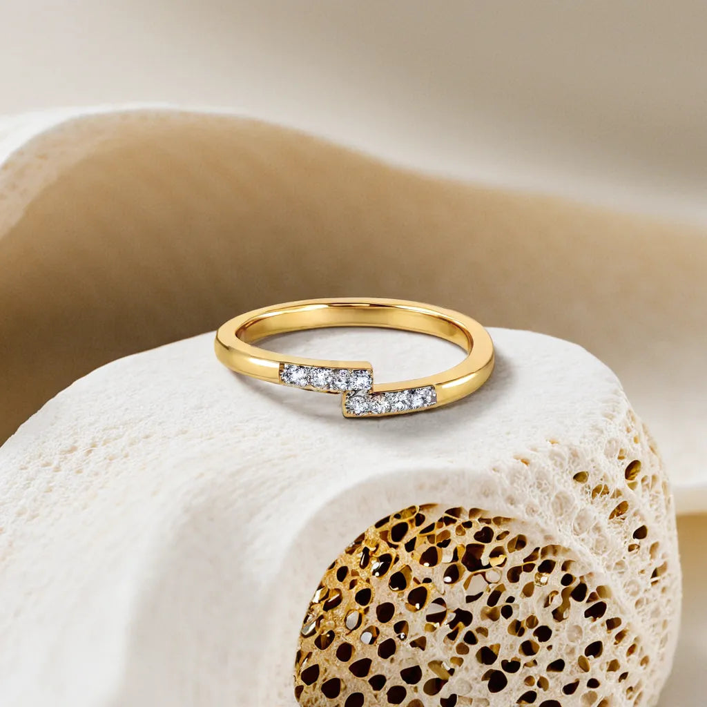 Timeless Gleam Fashion Ring- 18kt Gold Vermeil Lab Grown Diamond Ring