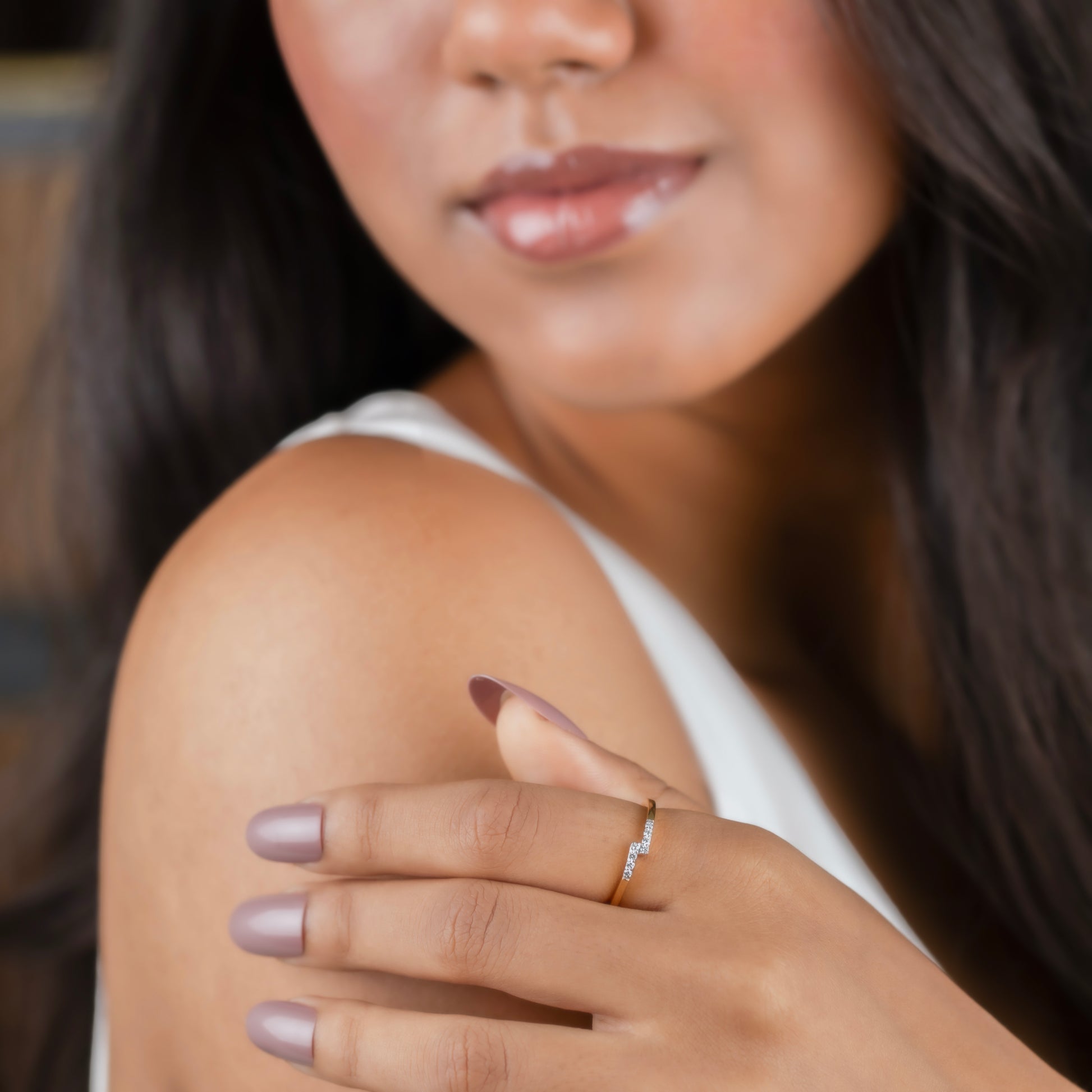Timeless Gleam Fashion Ring- 18kt Gold Vermeil Lab Grown Diamond Ring