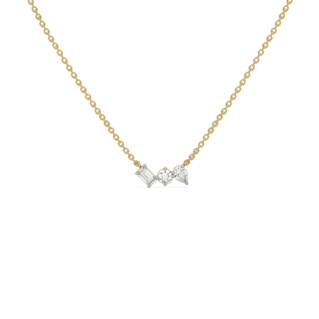 Toi et Moi - 18kt Gold Vermeil Lab Grown Diamond Necklace