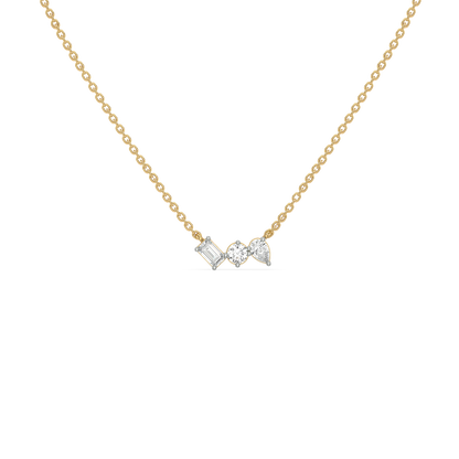 Toi et Moi - 18kt Gold Vermeil Lab Grown Diamond Necklace