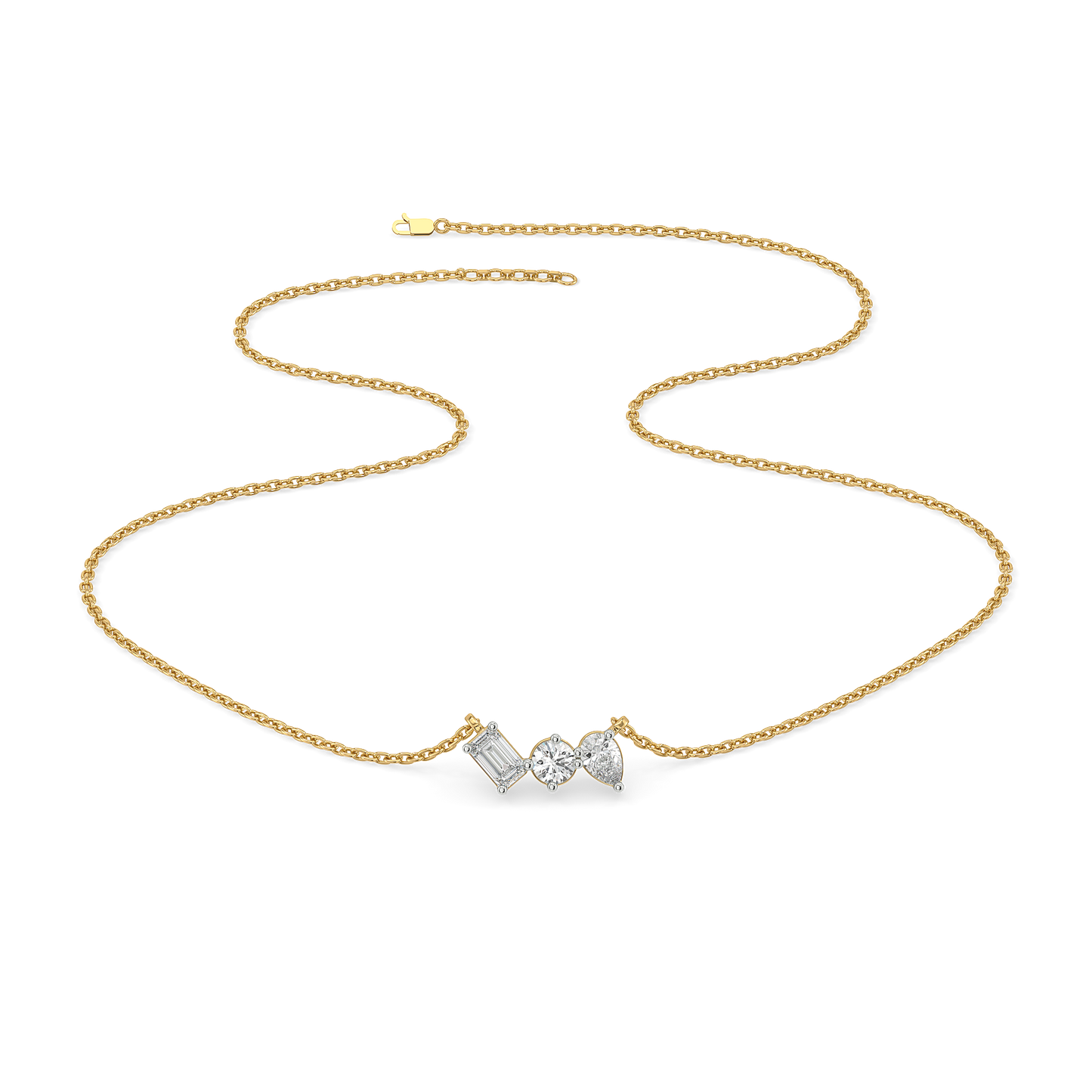 Toi et Moi - 18kt Gold Vermeil Lab Grown Diamond Necklace