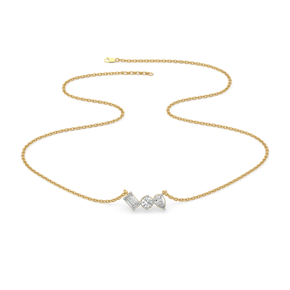 Toi et Moi - 18kt Gold Vermeil Lab Grown Diamond Necklace