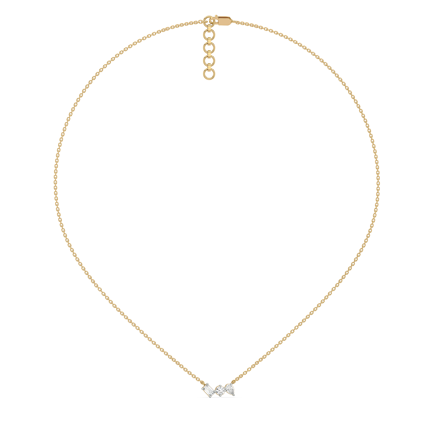 Toi et Moi - 18kt Gold Vermeil Lab Grown Diamond Necklace