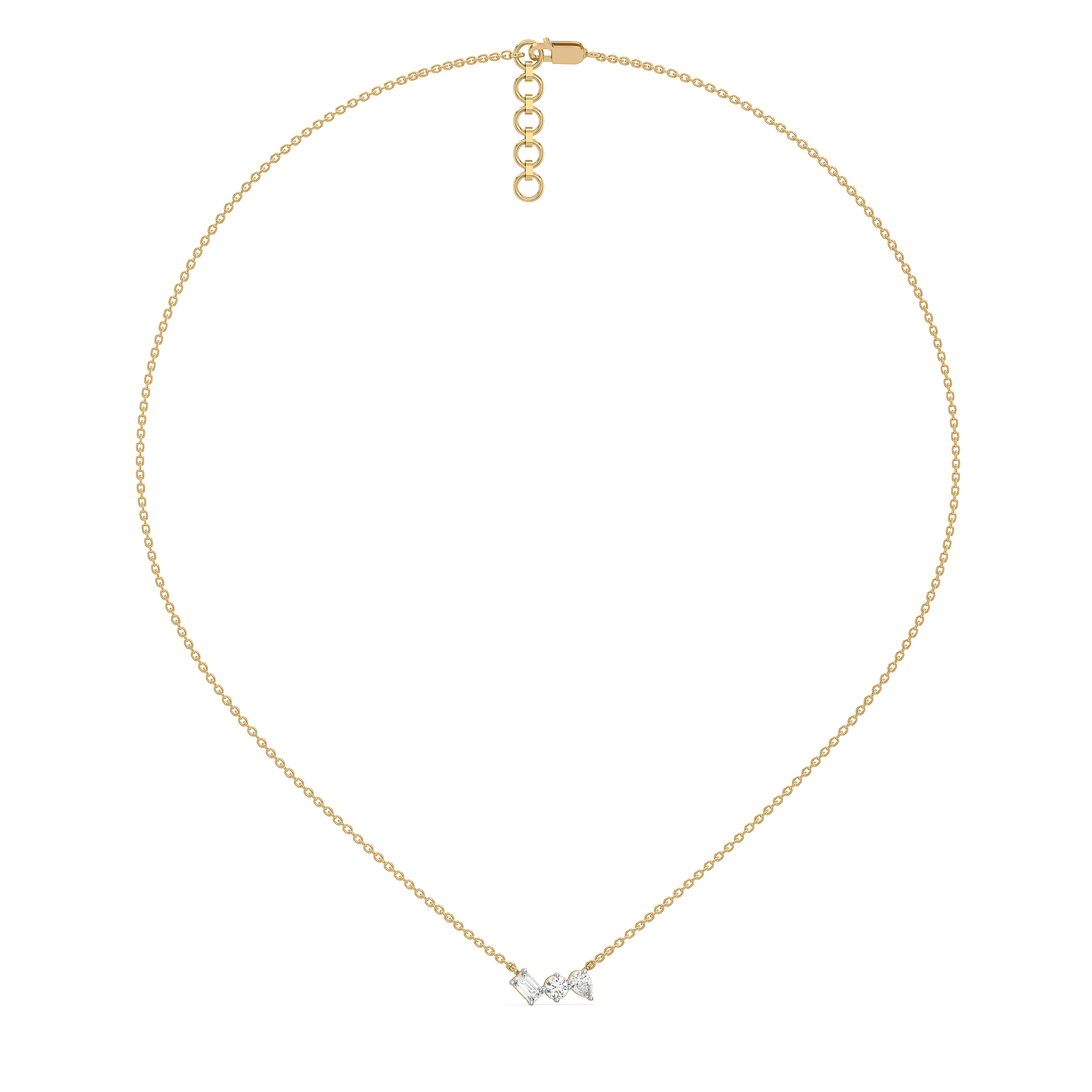 Toi et Moi - 18kt Gold Vermeil Lab Grown Diamond Necklace