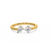 Lukson Toi et Moi Ring 18kt Gold Vermeil Lab Grown Diamond