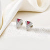 Lab grown diamond ruby studs - Lukson 
