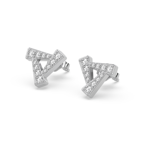 Triad Studs - 925 sterling silver Lab Grown Diamond Earrings