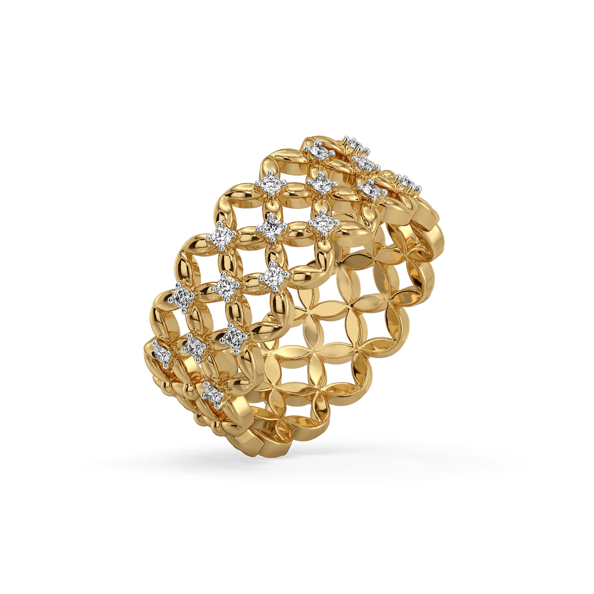 Twilight Cocktail Ring-18kt Gold Vermeil Lab Grown Diamond Ring