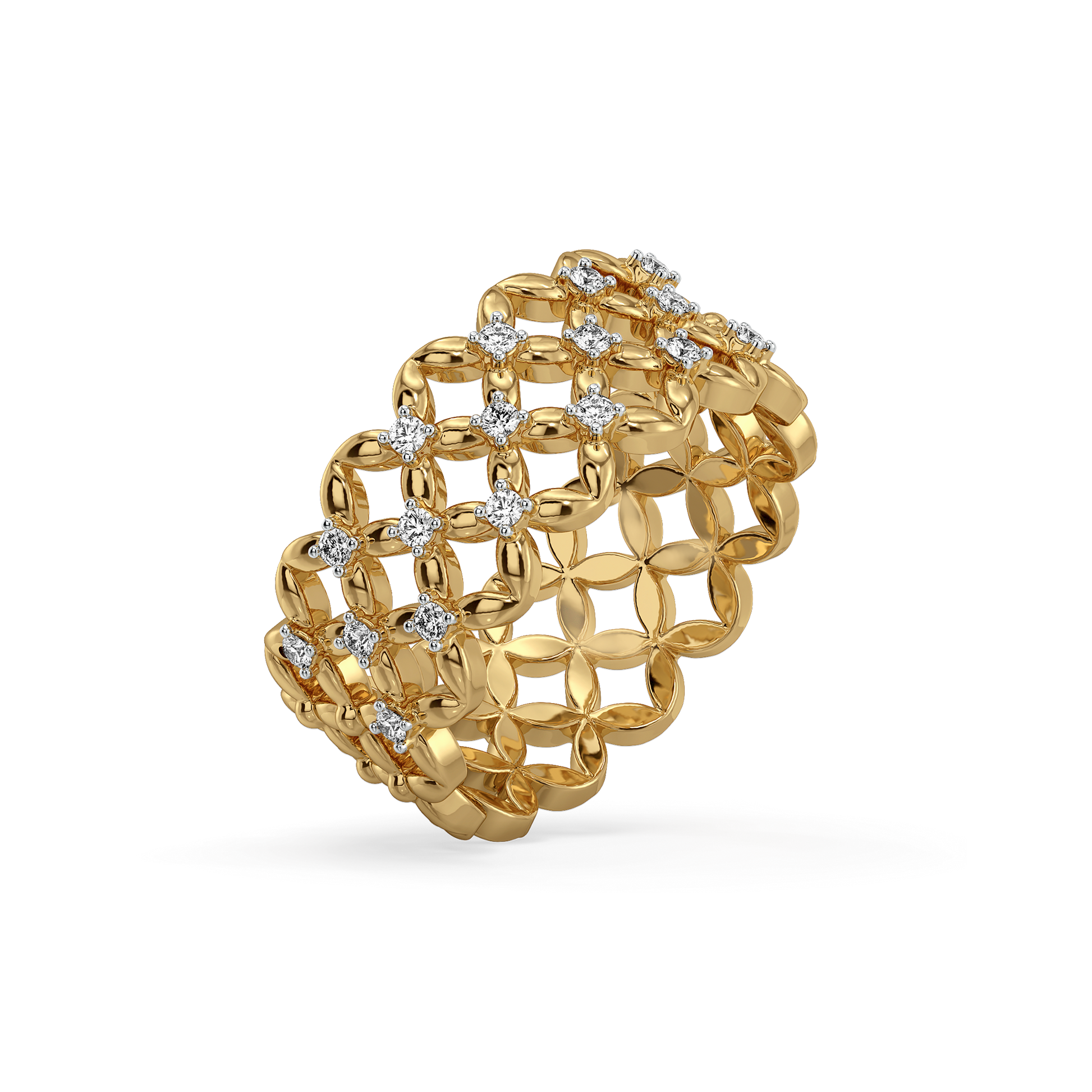 Twilight Cocktail Ring-18kt Gold Vermeil Lab Grown Diamond Ring