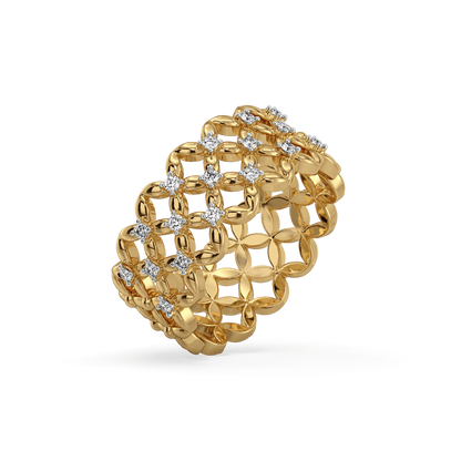Twilight Cocktail Ring-18kt Gold Vermeil Lab Grown Diamond Ring