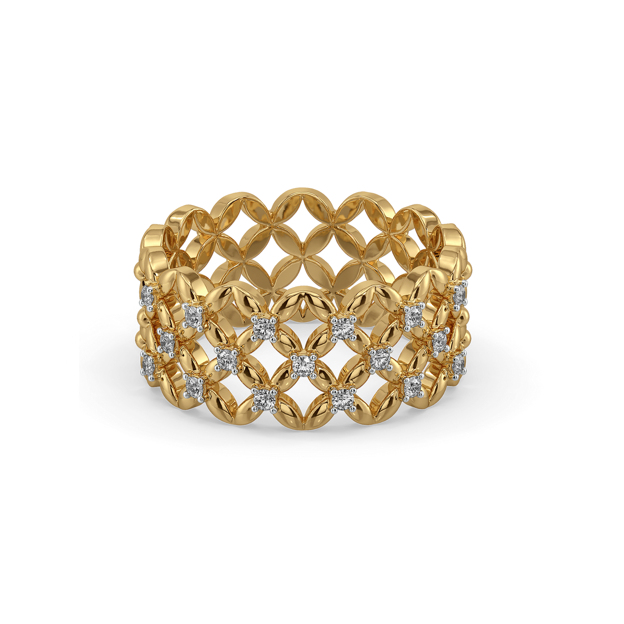 Twilight Cocktail Ring-18kt Gold Vermeil Lab Grown Diamond Ring