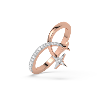 Twinkle Twist Fashion Ring-18kt Rose Gold Vermeil Lab Grown Diamond