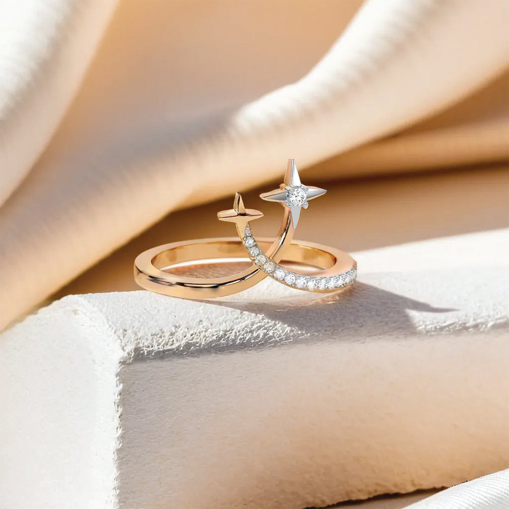 Twinkle Twist Fashion Ring-18kt Rose Gold Vermeil Lab Grown Diamond