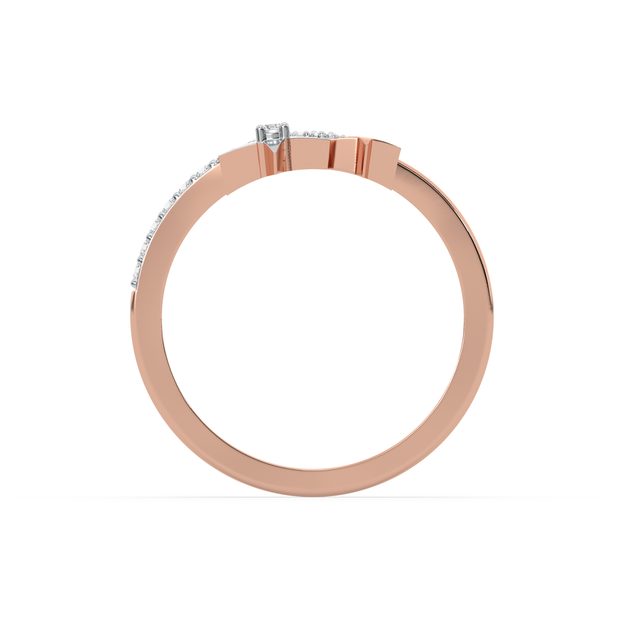 Twinkle Twist Fashion Ring-18kt Rose Gold Vermeil Lab Grown Diamond