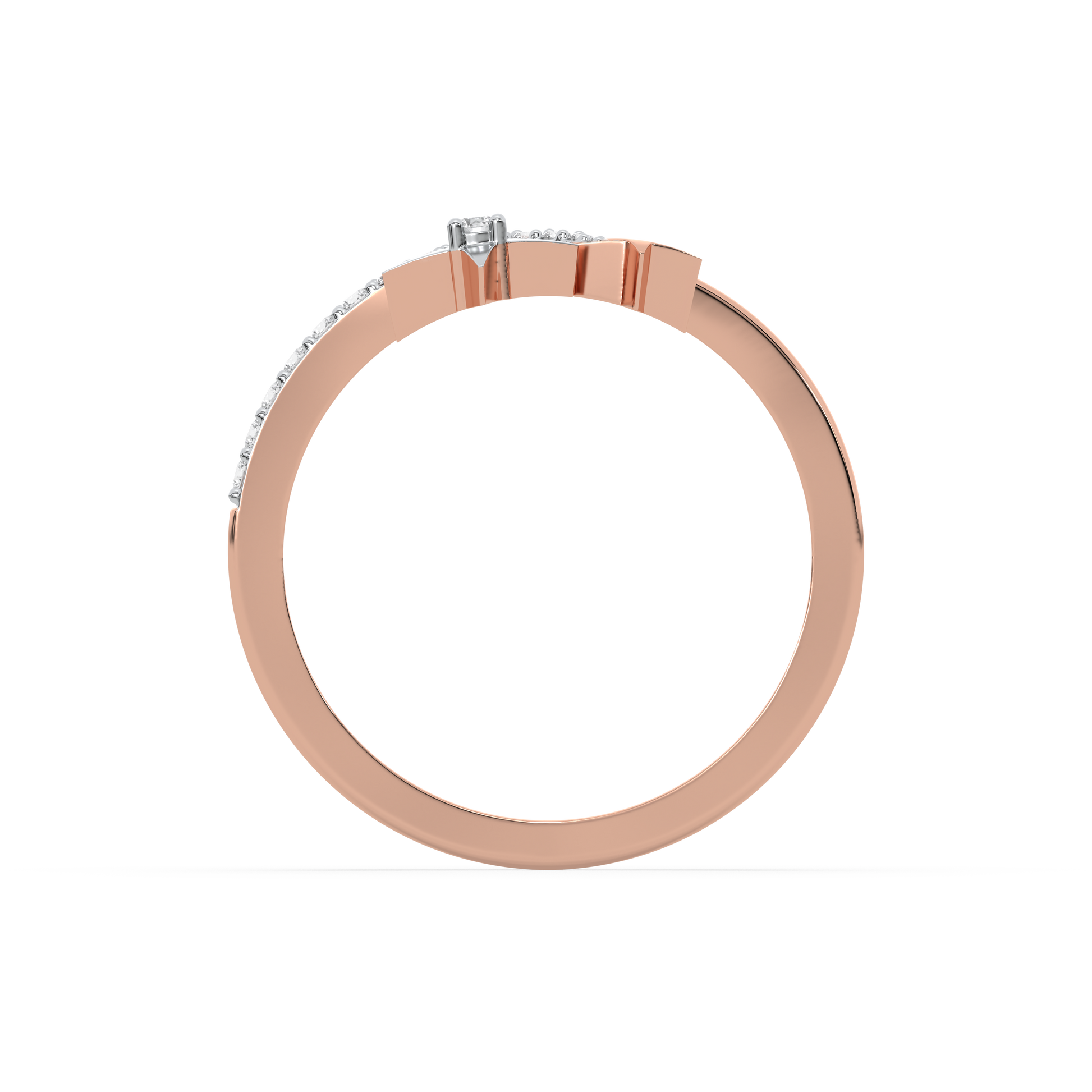 Twinkle Twist Fashion Ring-18kt Rose Gold Vermeil Lab Grown Diamond