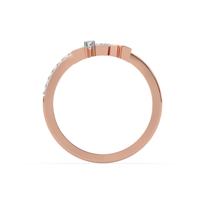 Twinkle Twist Fashion Ring-18kt Rose Gold Vermeil Lab Grown Diamond