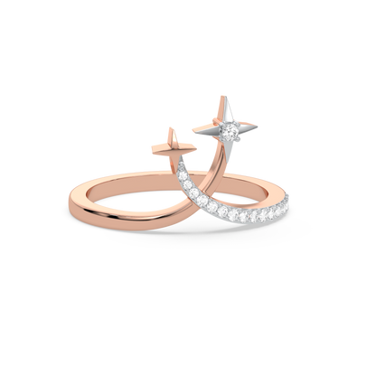 Twinkle Twist Fashion Ring-18kt Rose Gold Vermeil Lab Grown Diamond