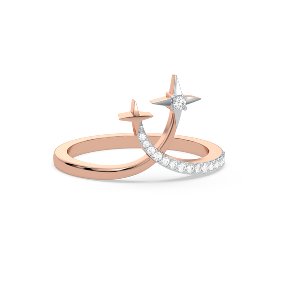 Twinkle Twist Lab Grown Diamond Fashion Ring Online in India - Lukson 
