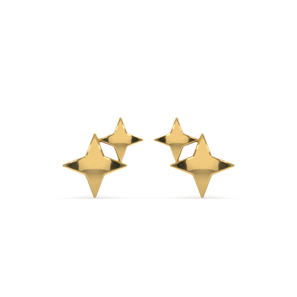Twinkling Star Studs  - 18kt Gold Vermeil Earrings