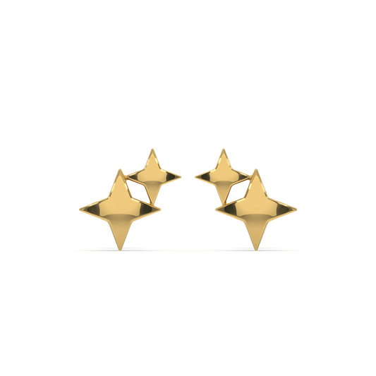 Twinkling Star Studs  - 18kt Gold Vermeil Earrings