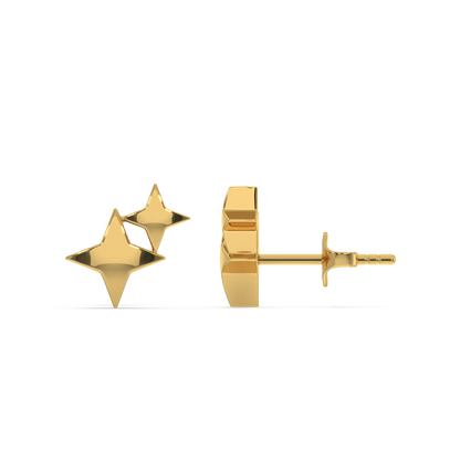 Twinkling Star Studs  - 18kt Gold Vermeil Earrings