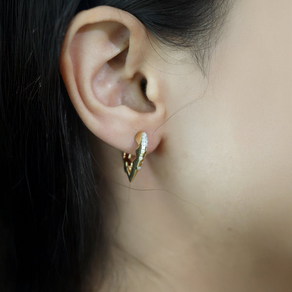  Lab grown diamond hoops earrings - Lukson