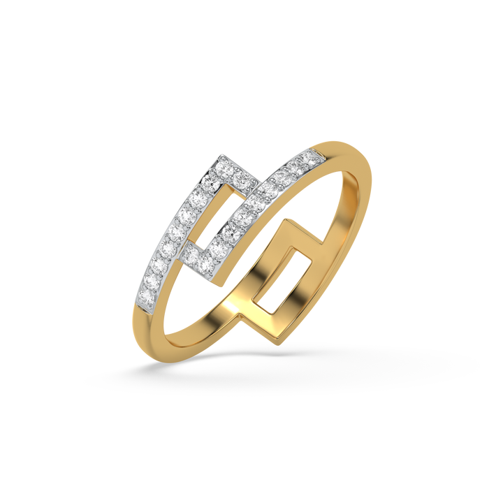 Urban Edge-18kt Gold Vermeil Lab Grown Diamond Ring