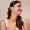 Tied in Love Gold Lab Grown Diamond Solitaire Stud Earrings for Women