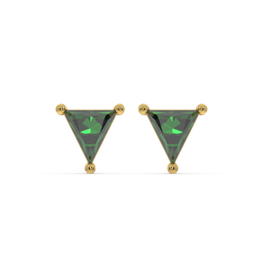 Verdant Tranquility - Emerald Stud Earrings