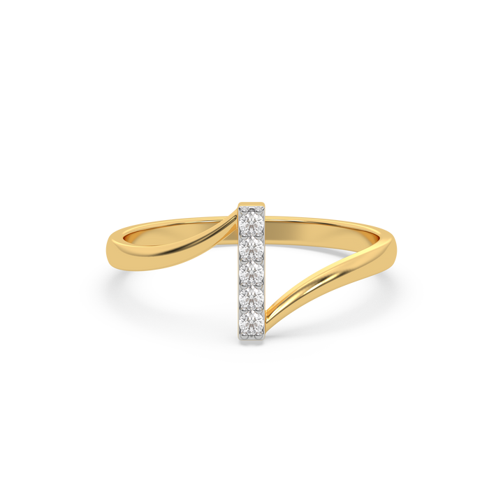 Vivid V Fashion Ring - 18kt Gold Vermeil Lab Grown Diamond