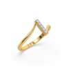 Vivid Fashion Ring 18kt Gold Vermeil Lab Grown Diamond - Lukson