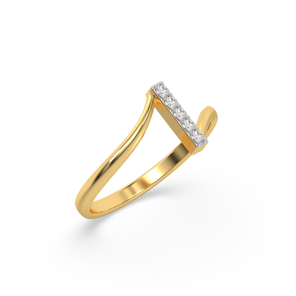 Vivid Fashion Ring 18kt Gold Vermeil Lab Grown Diamond - Lukson