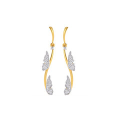 Whimsical Wing - Lab Diamond Drop Earrings
