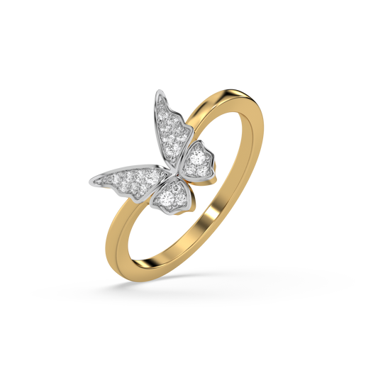 Winged Whimsy Fashion Ring-18kt Gold Vermeil Lab Grown Diamond Ring