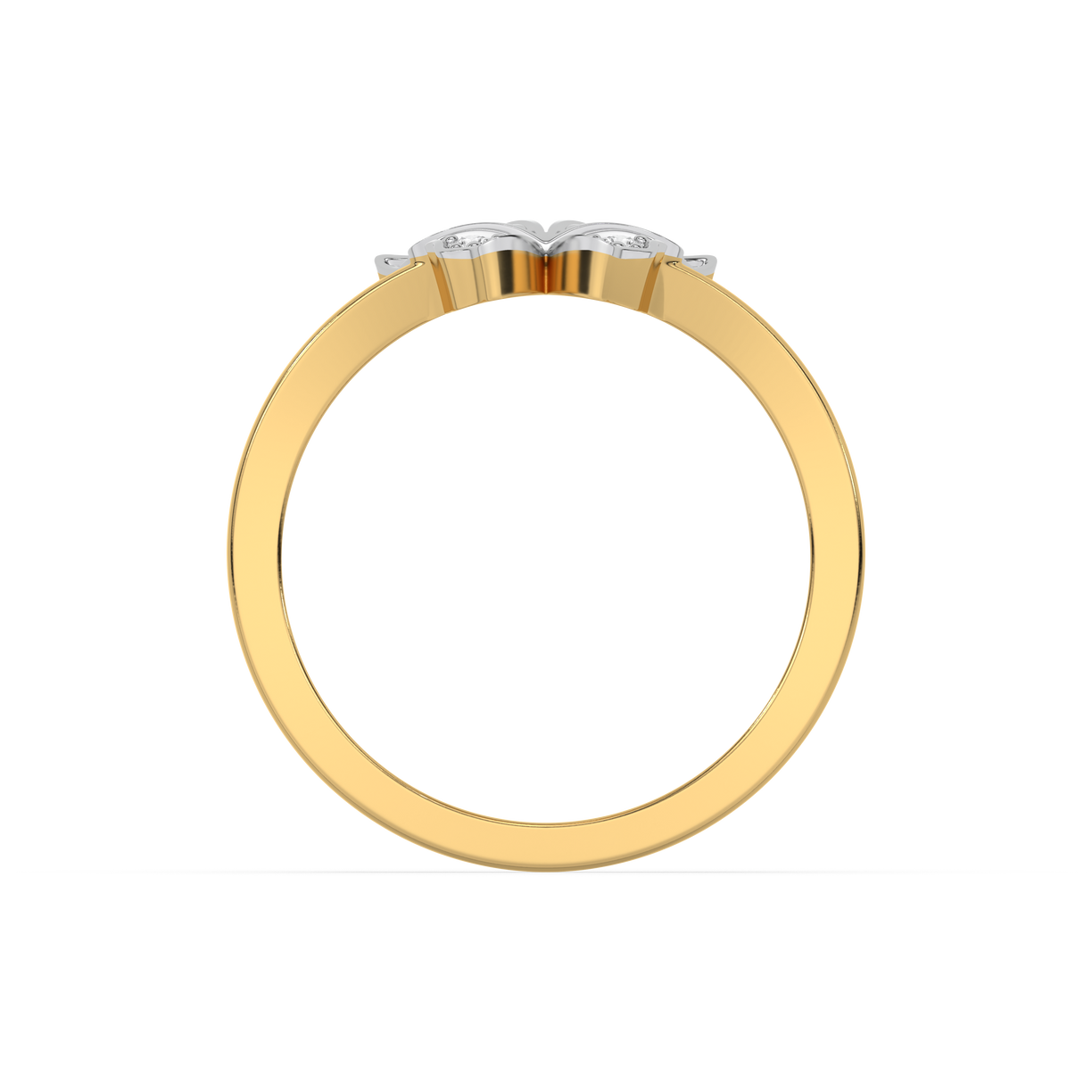 Lab grown diamond wing design ring