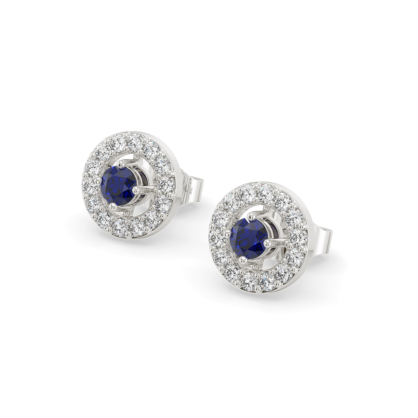 Wink of Protection Studs - 925 Sterling Silver Lab Grown Diamond Earrings