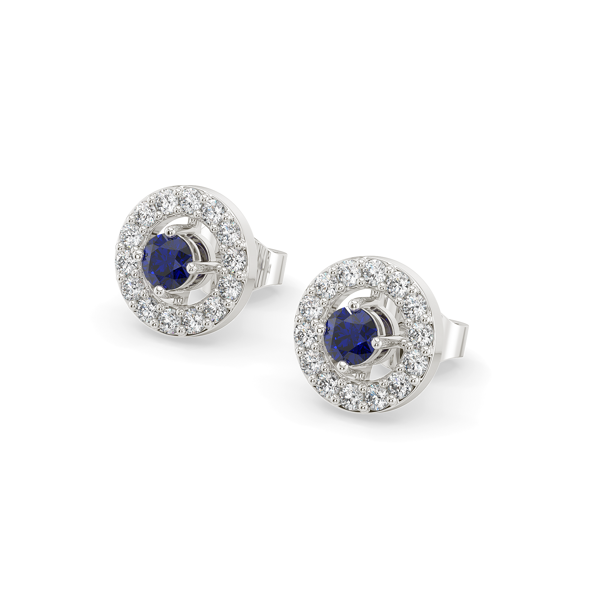 Wink of Protection Studs - 925 Sterling Silver Lab Grown Diamond Earrings