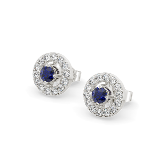 Wink of Protection Studs - 925 Sterling Silver Lab Grown Diamond Earrings