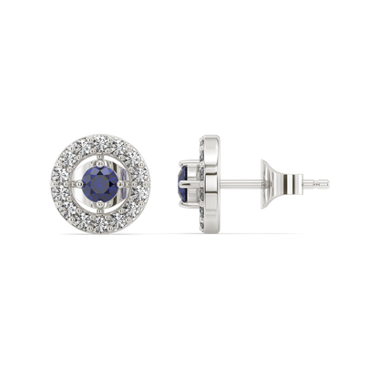 Wink of Protection Studs - 925 Sterling Silver Lab Grown Diamond Earrings