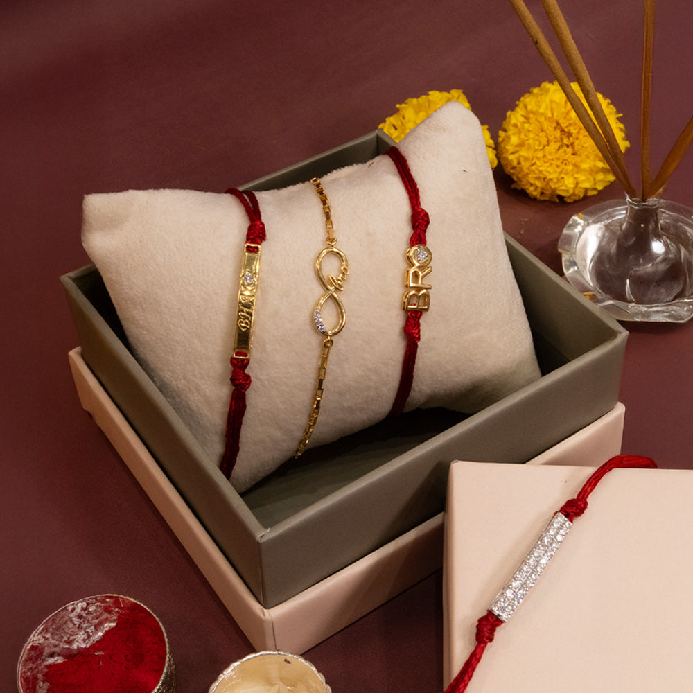 Forever My Bhai - Lab Diamond Men's Rakhi