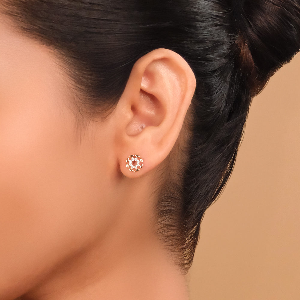 Twilight Dew - Pure Gold Lab Diamond Stud Earrings