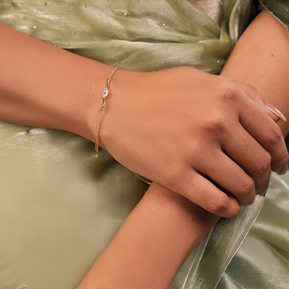 Astra Marquise - Pure Gold Lab Diamond Fashion Bracelet
