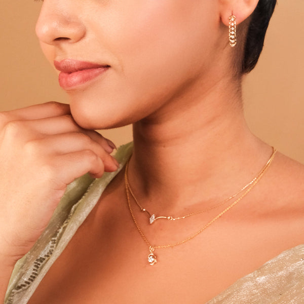 Celeste Dew - Pure Gold Lab GrownDiamond Pendant - Lukson 