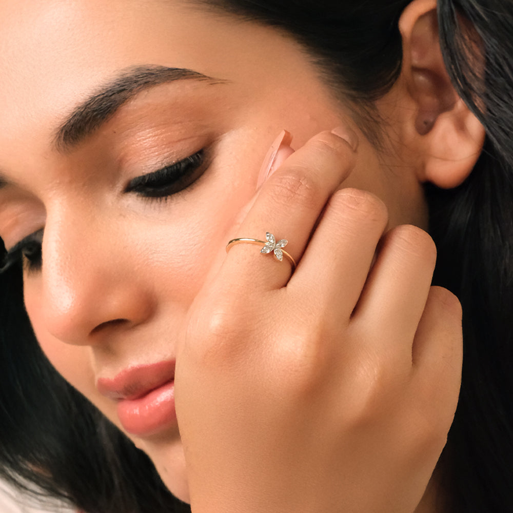 Daffodil Flora - Pure Gold Lab Diamond Fashion Ring