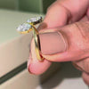 Twin Leaf Pure Gold Lab Grown Diamond Ring