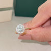 Bare Elegance Pure Gold Lab Diamond Halo Ring