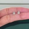 Pear Illusion Pure Gold Lab Grown Diamond Stud Earrings